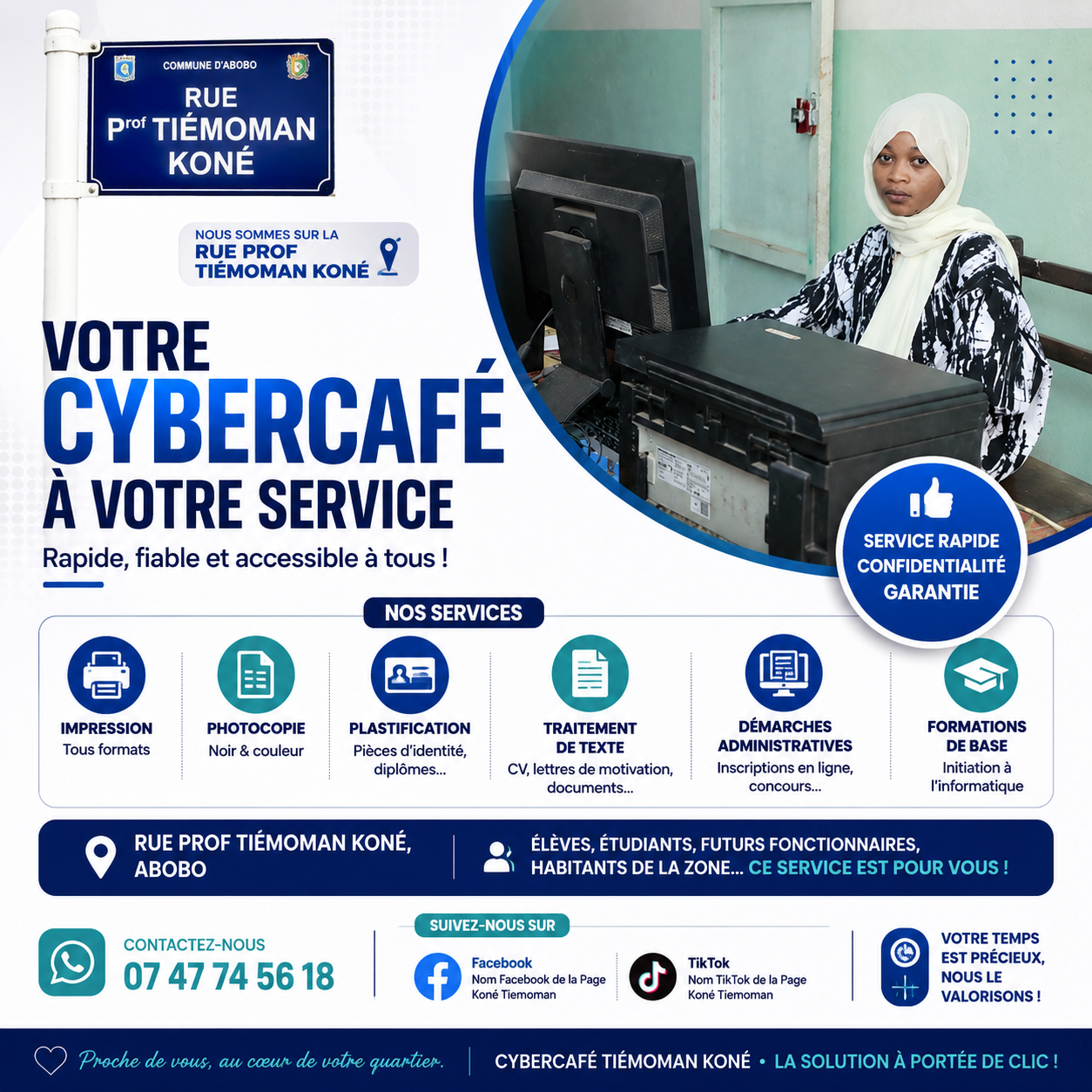 Cybercafé de la rue Professeur Koné Tiémoman